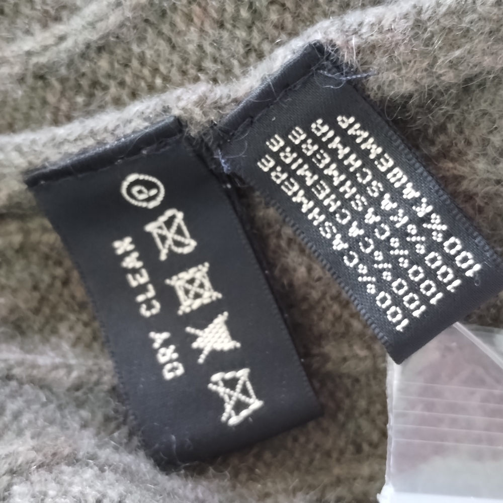 COMING DEC RL OLIVE CASHMERE Black Label RALPH LAUREN Cable Knit Sweater NWOT - Picture 6 of 7